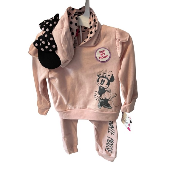 Disney Pink Minnie Mouse Kids Matching Set NWT size 3T - Picture 1 of 5